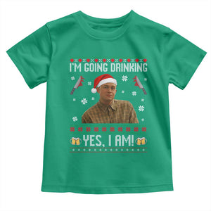 Charlie Hunnam Ed Gein Ugly Christmas Toddler T Shirt Monster Movie I'm Going Drinking TS10 Irish Green Print Your Wear