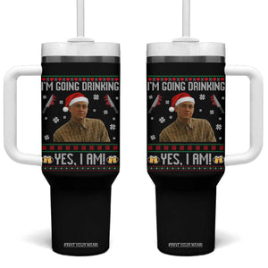 Charlie Hunnam Ed Gein Ugly Christmas Tumbler With Handle Monster Movie I'm Going Drinking TS10 One Size: 40 oz Black Print Your Wear