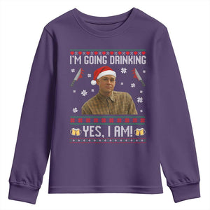 Charlie Hunnam Ed Gein Ugly Christmas Youth Sweatshirt Monster Movie I'm Going Drinking TS10 Purple Print Your Wear