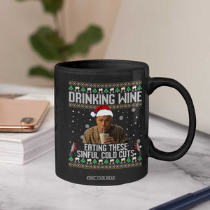Charlie Hunnam Ed Gein Ugly Christmas Coffee Mug Funny Drinking Wine Eating These Sinful Cold Cuts TS10 Print Your Wear