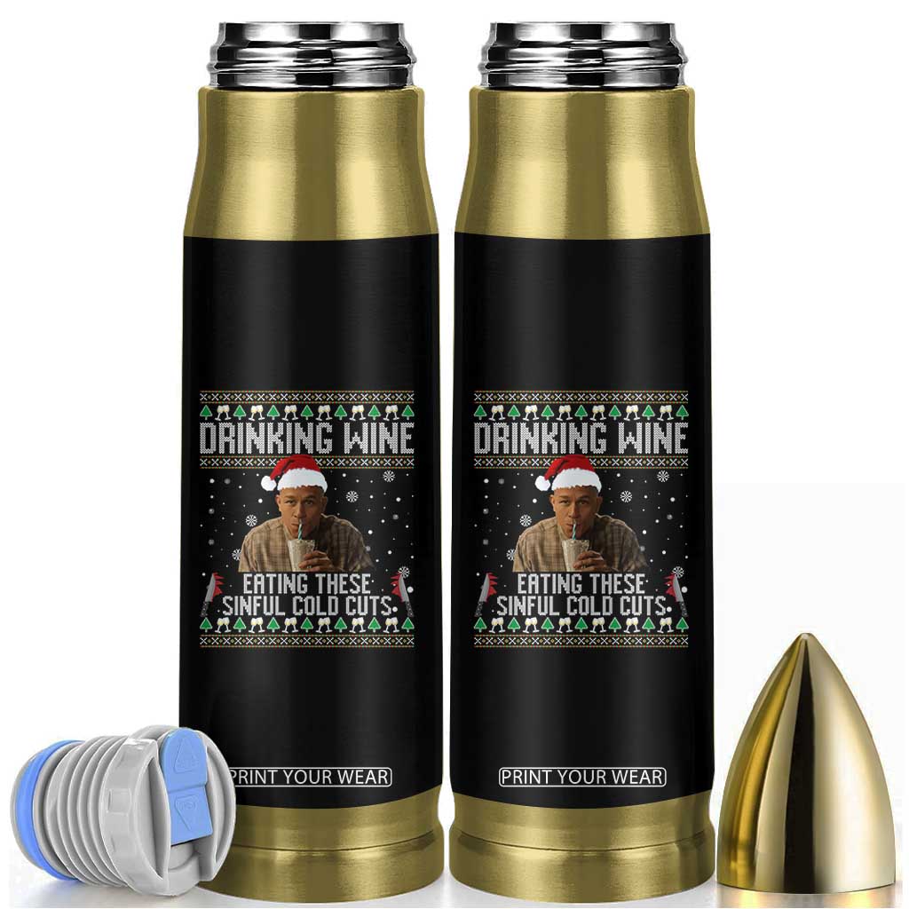 Charlie Hunnam Ed Gein Ugly Christmas Bullet Tumbler Funny Drinking Wine Eating These Sinful Cold Cuts TS10 Black Print Your Wear