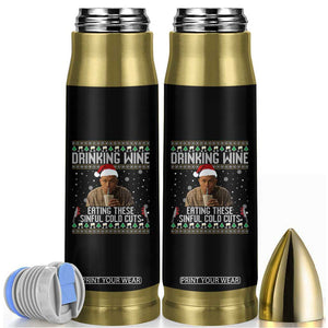 Charlie Hunnam Ed Gein Ugly Christmas Bullet Tumbler Funny Drinking Wine Eating These Sinful Cold Cuts TS10 Black Print Your Wear