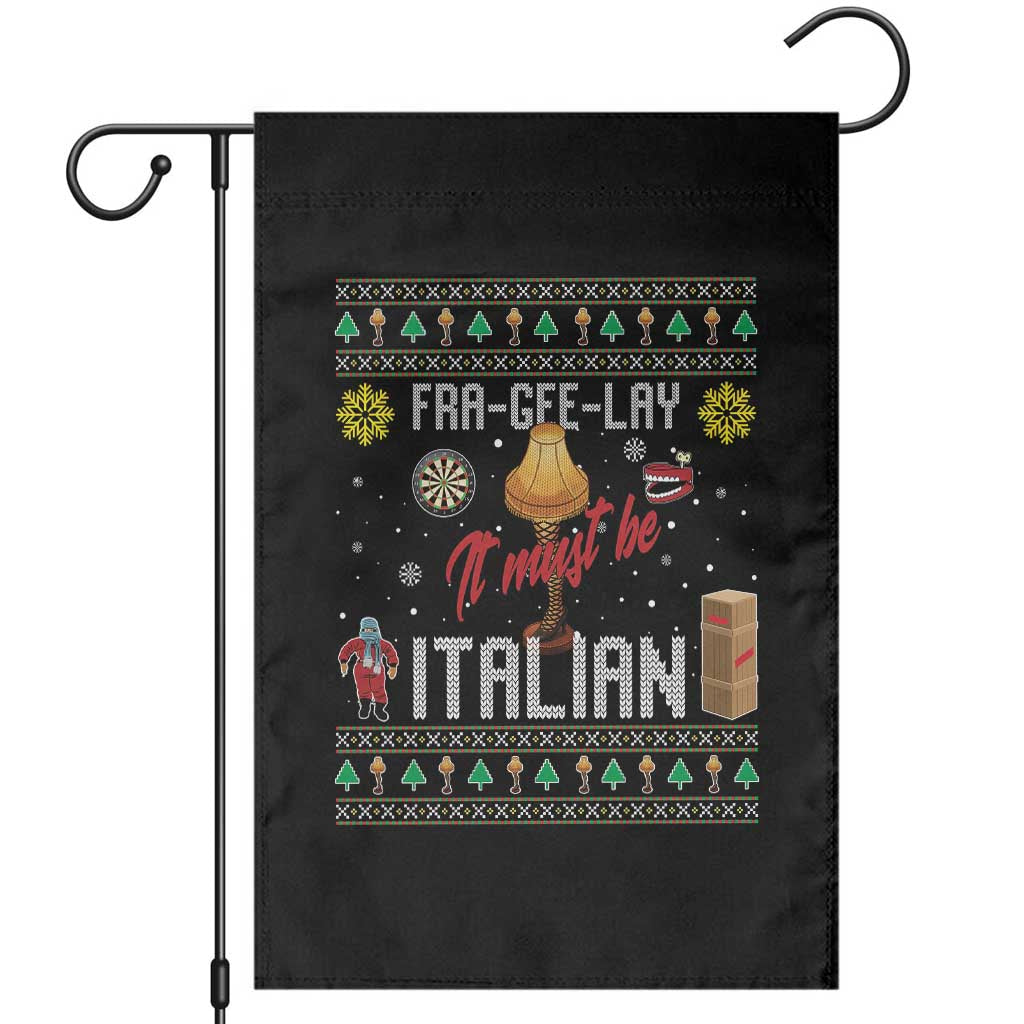 Leg Lamp Christmas Garden Flag Funny Ugly Xmas Fra Gee Lay TS10 Black Print Your Wear