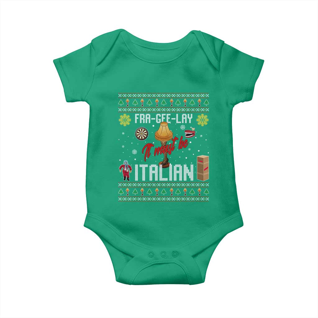 Leg Lamp Christmas Baby Onesie Funny Ugly Xmas Fra Gee Lay TS10 Irish Green Print Your Wear