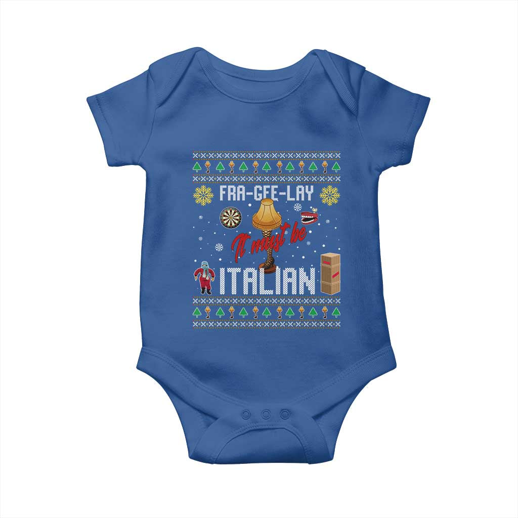 Leg Lamp Christmas Baby Onesie Funny Ugly Xmas Fra Gee Lay TS10 Royal Blue Print Your Wear