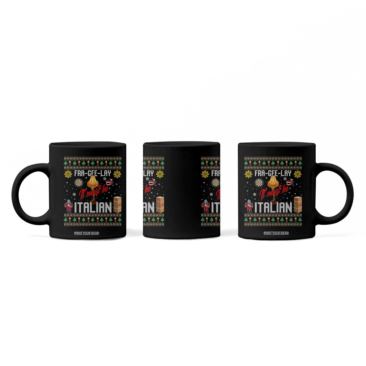 Leg Lamp Christmas Coffee Mug Funny Ugly Xmas Fra Gee Lay TS10 Print Your Wear