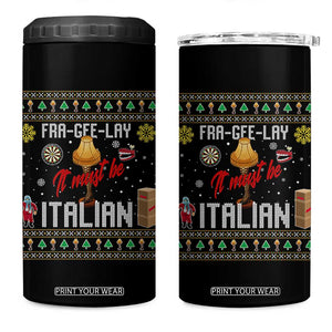Leg Lamp Christmas 4 in 1 Can Cooler Tumbler Funny Ugly Xmas Fra Gee Lay TS10 One Size: 16 oz Black Print Your Wear