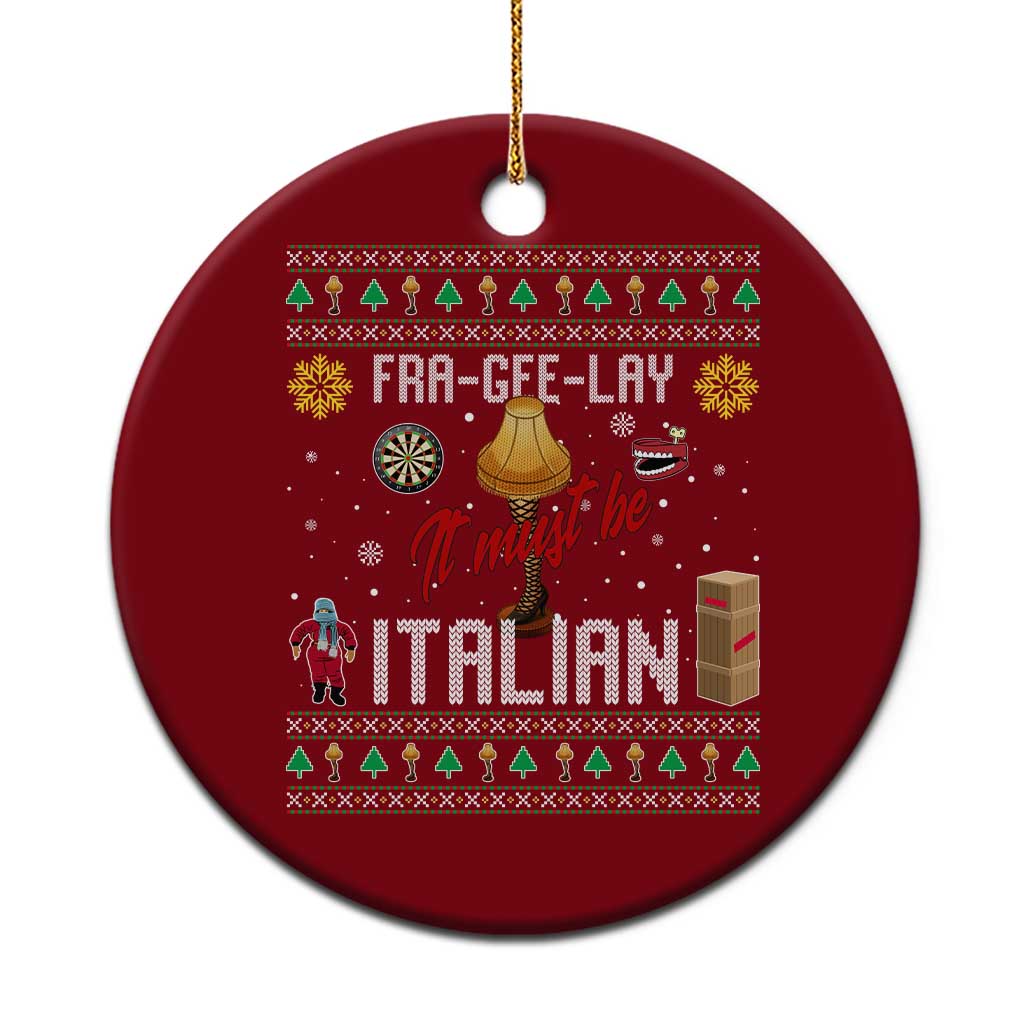 Leg Lamp Christmas Ceramic Ornament Funny Ugly Xmas Fra Gee Lay TS10 1pc Red Print Your Wear