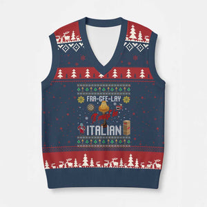 Leg Lamp Xmas V-Neck Knit Sweater Vest Funny Ugly Xmas Fra Gee Lay TS10 Navy Red Print Your Wear