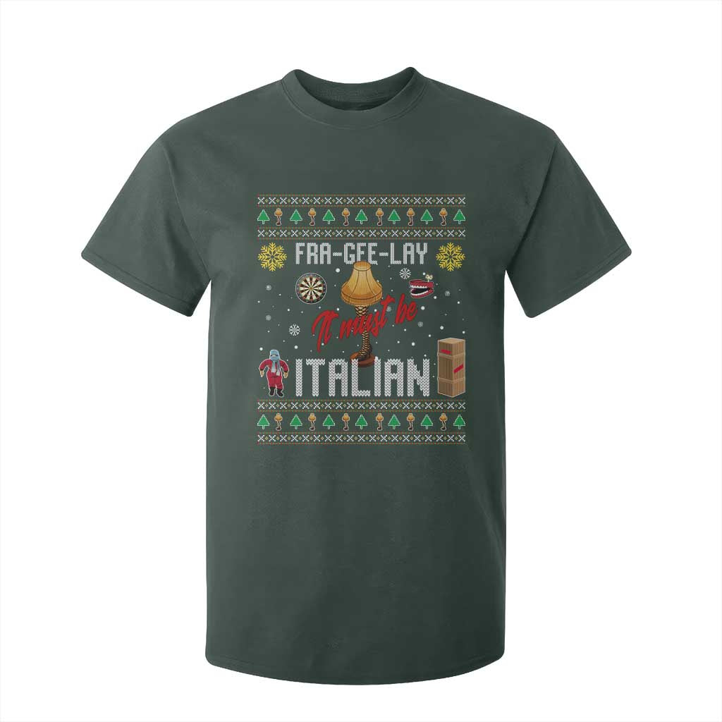 Leg Lamp Christmas T Shirt For Kid Funny Ugly Xmas Fra Gee Lay TS10 Dark Forest Green Print Your Wear