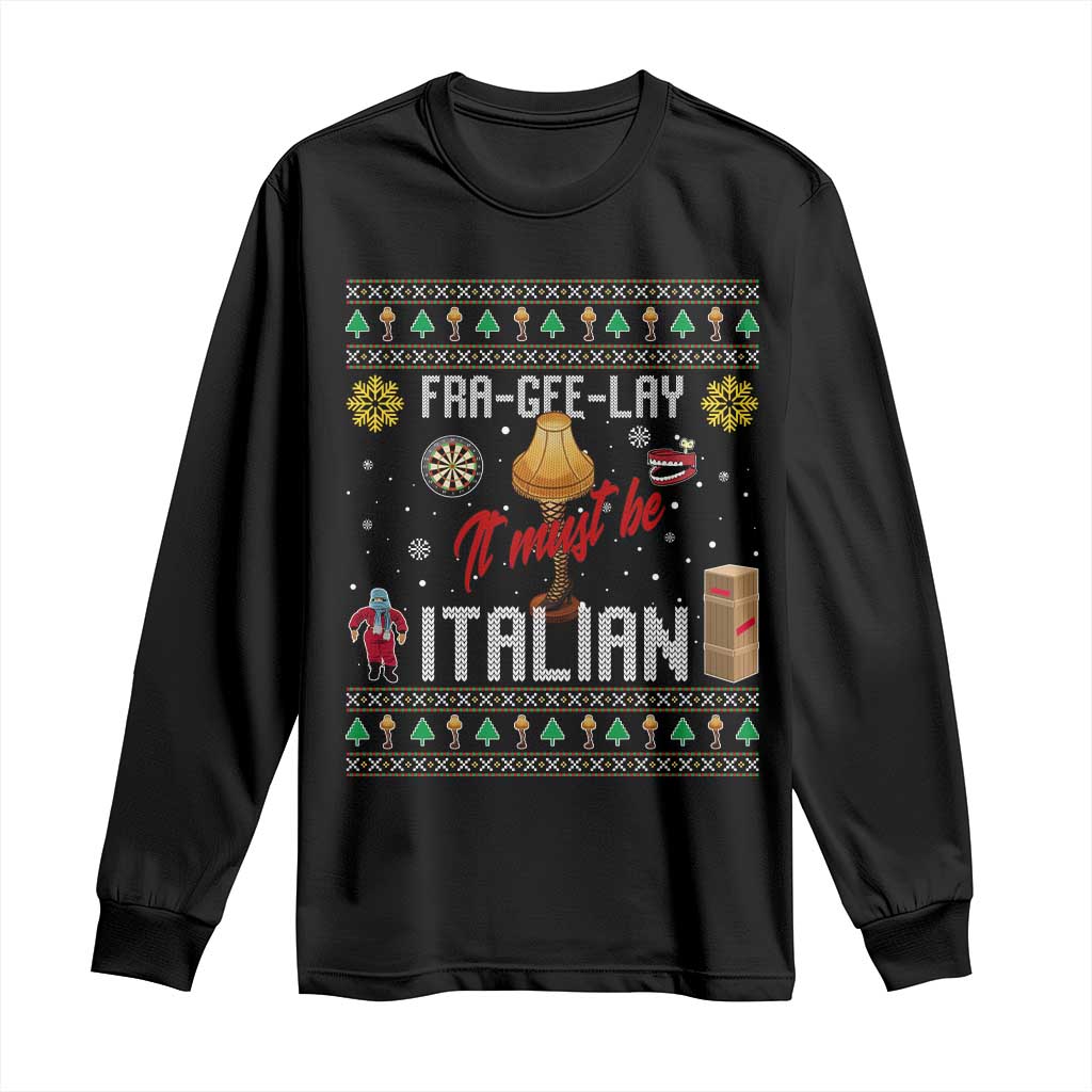 Leg Lamp Christmas Long Sleeve Shirt Funny Ugly Xmas Fra Gee Lay TS10 Black Print Your Wear