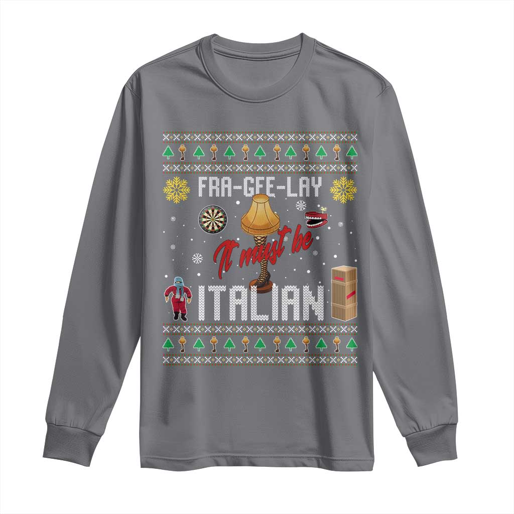 Leg Lamp Christmas Long Sleeve Shirt Funny Ugly Xmas Fra Gee Lay TS10 Charcoal Print Your Wear