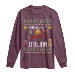 Leg Lamp Christmas Long Sleeve Shirt Funny Ugly Xmas Fra Gee Lay TS10 Maroon Print Your Wear