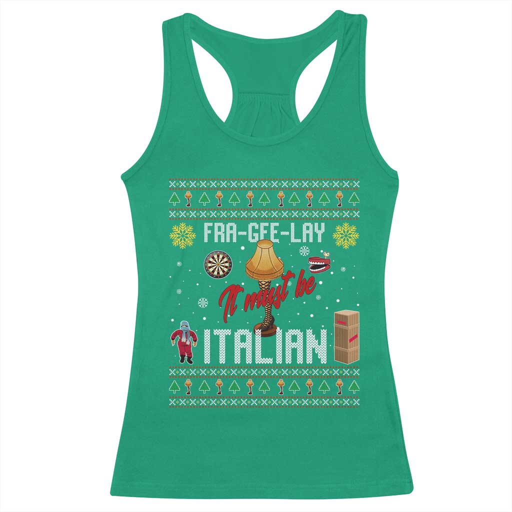 Leg Lamp Christmas Racerback Tank Top Funny Ugly Xmas Fra Gee Lay TS10 Irish Green Print Your Wear