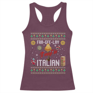 Leg Lamp Christmas Racerback Tank Top Funny Ugly Xmas Fra Gee Lay TS10 Maroon Print Your Wear