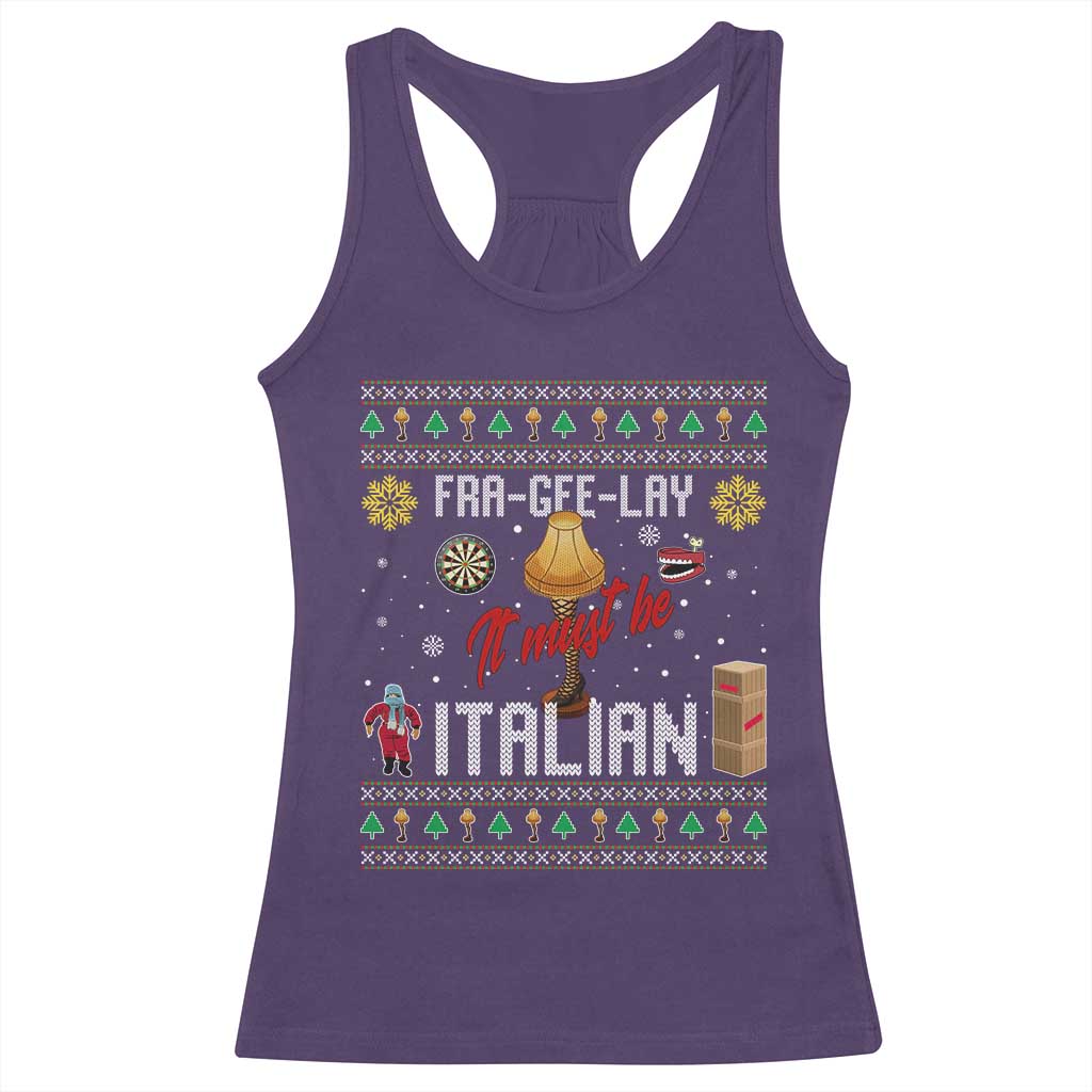 Leg Lamp Christmas Racerback Tank Top Funny Ugly Xmas Fra Gee Lay TS10 Purple Print Your Wear