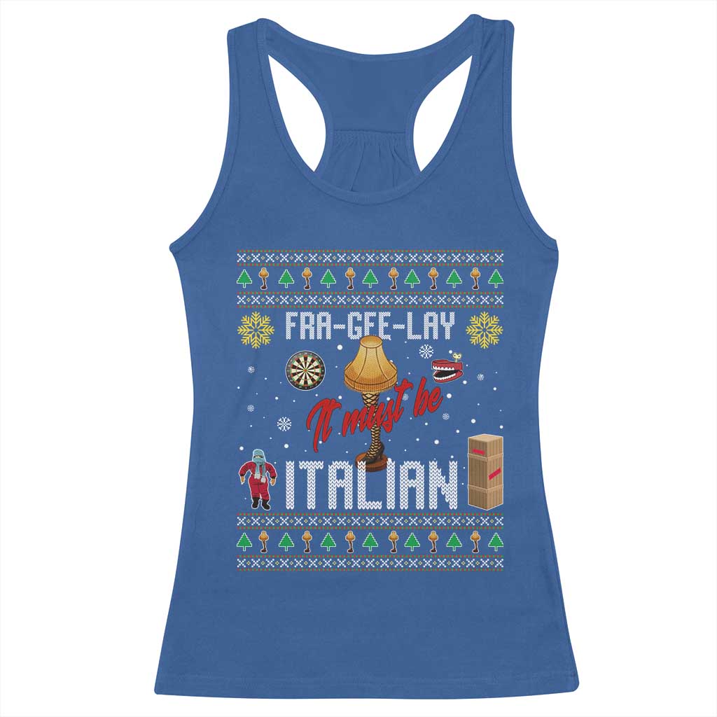 Leg Lamp Christmas Racerback Tank Top Funny Ugly Xmas Fra Gee Lay TS10 Royal Blue Print Your Wear