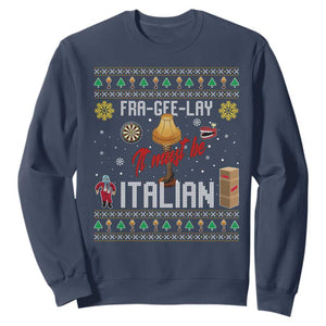 Leg Lamp Christmas Sweatshirt Funny Ugly Xmas Fra Gee Lay TS10 Navy Print Your Wear