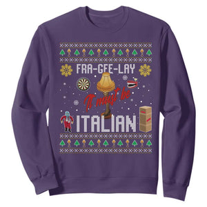 Leg Lamp Christmas Sweatshirt Funny Ugly Xmas Fra Gee Lay TS10 Purple Print Your Wear