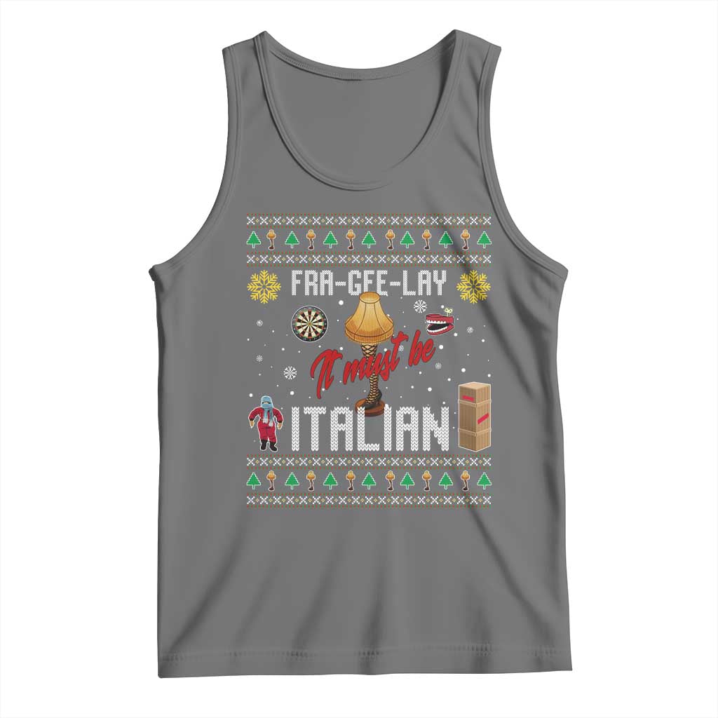 Leg Lamp Christmas Tank Top Funny Ugly Xmas Fra Gee Lay TS10 Black Heather Print Your Wear