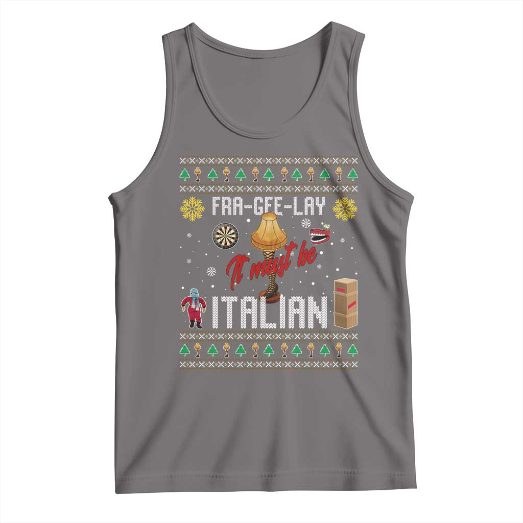Leg Lamp Christmas Tank Top Funny Ugly Xmas Fra Gee Lay TS10 Deep Heather Print Your Wear