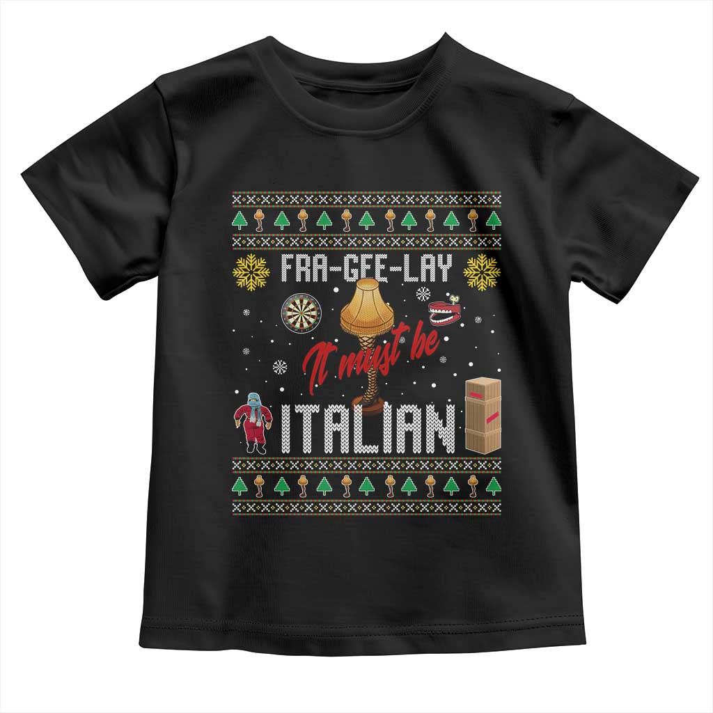 Leg Lamp Christmas Toddler T Shirt Funny Ugly Xmas Fra Gee Lay TS10 Black Print Your Wear