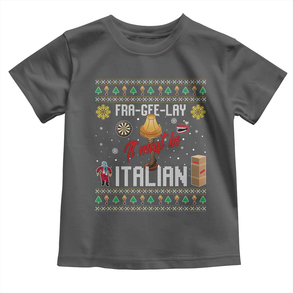 Leg Lamp Christmas Toddler T Shirt Funny Ugly Xmas Fra Gee Lay TS10 Dark Heather Print Your Wear