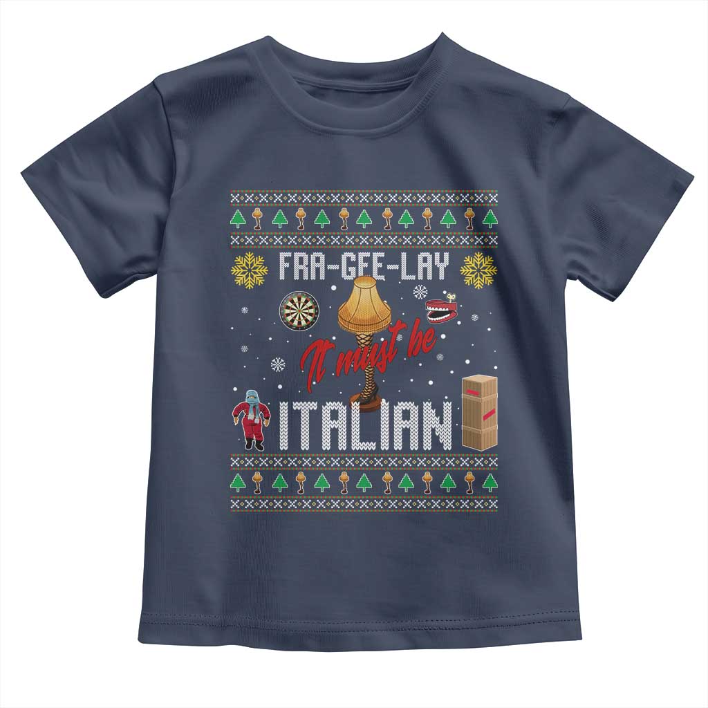 Leg Lamp Christmas Toddler T Shirt Funny Ugly Xmas Fra Gee Lay TS10 Navy Print Your Wear