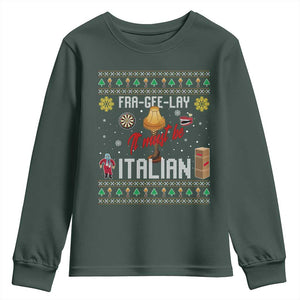 Leg Lamp Christmas Youth Sweatshirt Funny Ugly Xmas Fra Gee Lay TS10 Dark Forest Green Print Your Wear