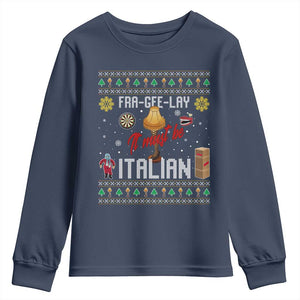 Leg Lamp Christmas Youth Sweatshirt Funny Ugly Xmas Fra Gee Lay TS10 Navy Print Your Wear