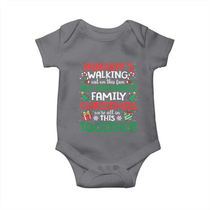 Christmas Family Vacation Baby Onesie Nobodys Walking Out On This Fun Old Family TS10 Charcoal Print Your Wear