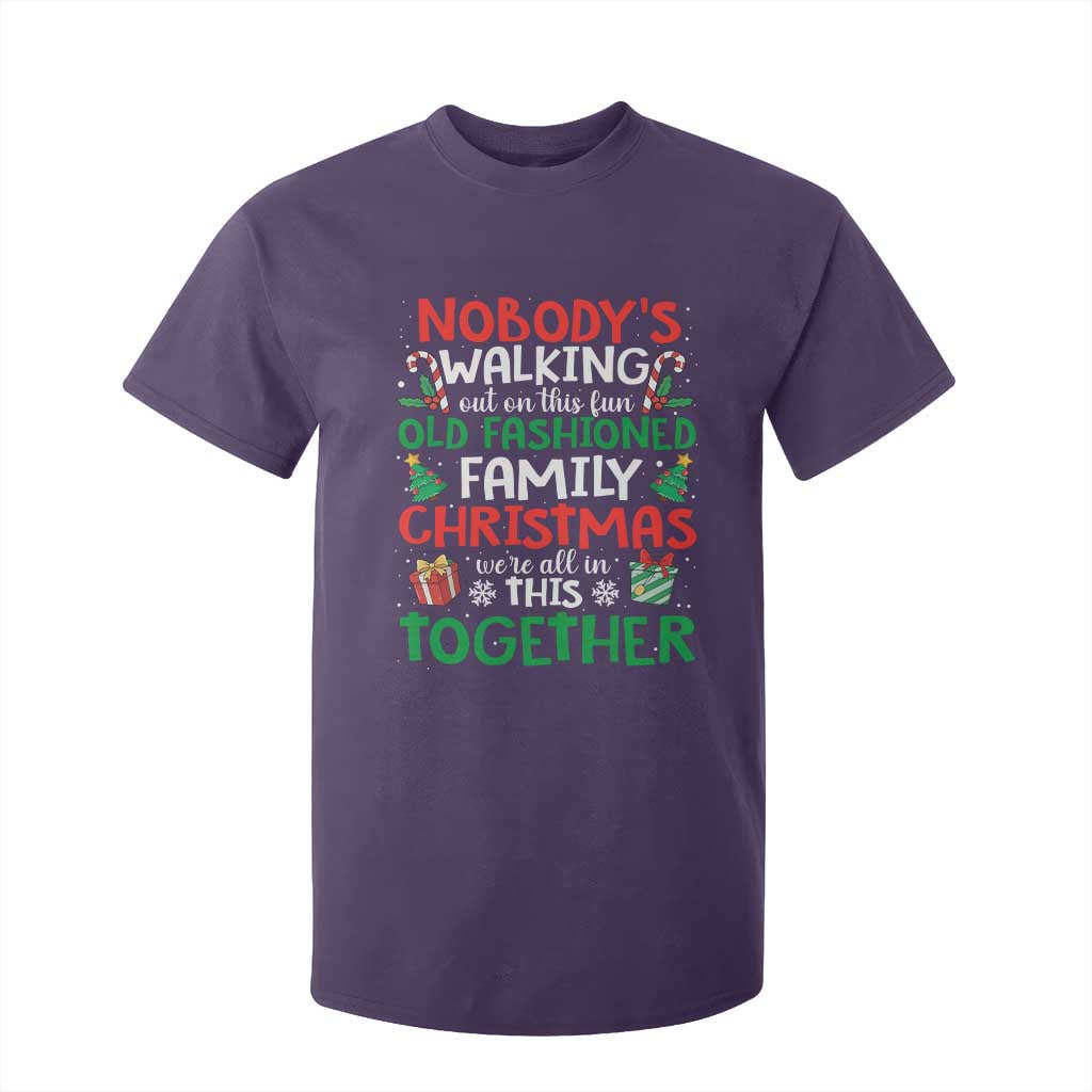 Christmas Family Vacation T Shirt For Kid Nobodys Walking Out On This Fun Old Family TS10 Purple Print Your Wear