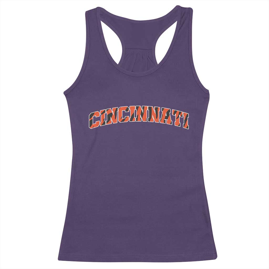 Vintage BFT Football Racerback Tank Top Retro Sports Style 80s 90s Cincy Cin City TS10 Purple Print Your Wear