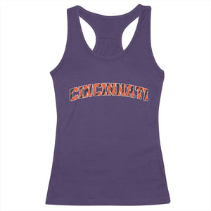 Vintage BFT Football Racerback Tank Top Retro Sports Style 80s 90s Cincy Cin City TS10 Purple Print Your Wear