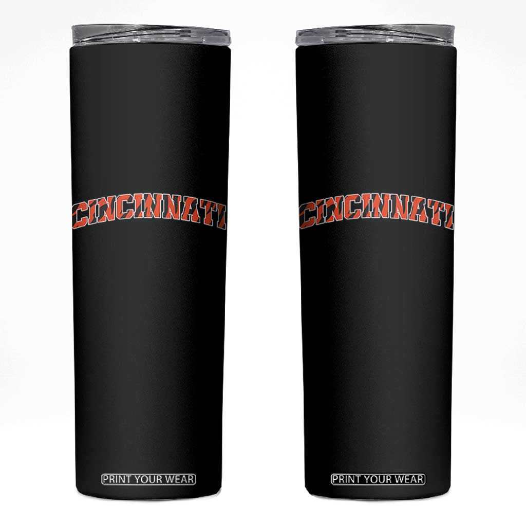 Vintage BFT Football Skinny Tumbler Retro Sports Style 80s 90s Cincy Cin City TS10 Black Print Your Wear