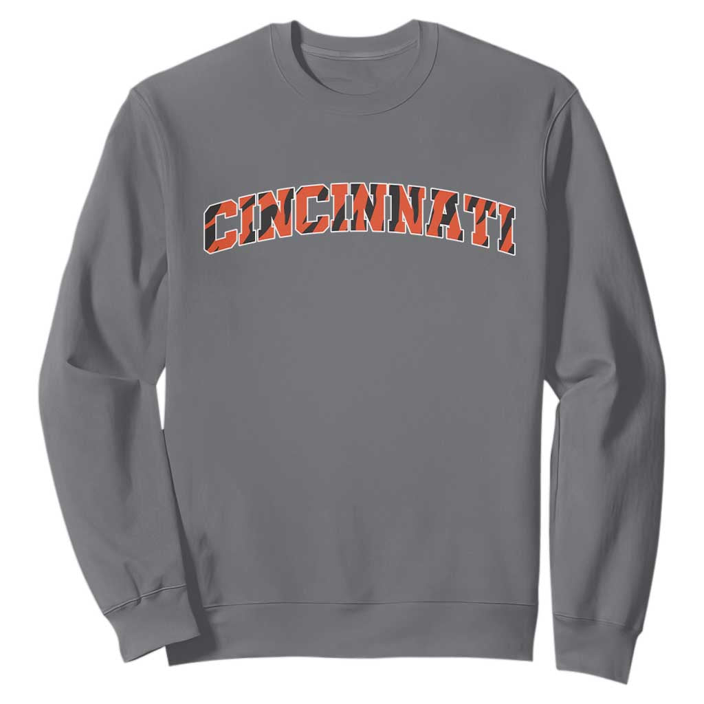Vintage BFT Football Sweatshirt Retro Sports Style 80s 90s Cincy Cin City TS10 Charcoal Print Your Wear