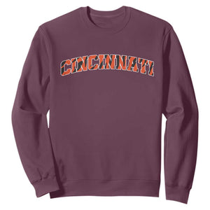 Vintage BFT Football Sweatshirt Retro Sports Style 80s 90s Cincy Cin City TS10 Maroon Print Your Wear