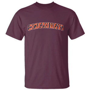 Vintage BFT Football T Shirt Retro Sports Style 80s 90s Cincy Cin City TS10 Maroon Print Your Wear