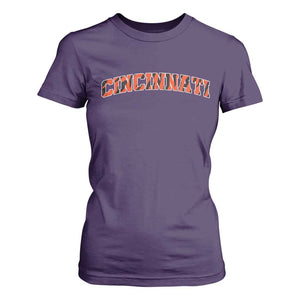 Vintage BFT Football T Shirt For Women Retro Sports Style 80s 90s Cincy Cin City TS10 Purple Print Your Wear