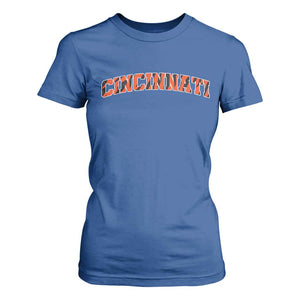 Vintage BFT Football T Shirt For Women Retro Sports Style 80s 90s Cincy Cin City TS10 Royal Blue Print Your Wear