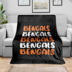 Vintage Bengal Throw Blanket Retro Novelty 90s Style TS10 Print Your Wear