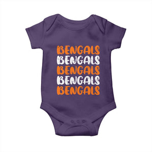 Vintage Bengal Baby Onesie Retro Novelty 90s Style TS10 Purple Print Your Wear