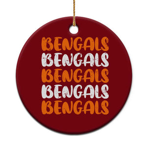 Vintage Bengal Ceramic Ornament Retro Novelty 90s Style TS10 1pc Red Print Your Wear