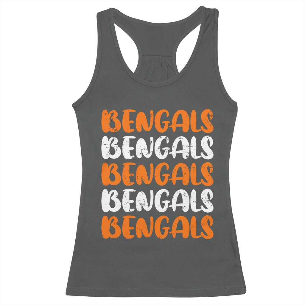 Vintage Bengal Racerback Tank Top Retro Novelty 90s Style TS10 Dark Heather Print Your Wear