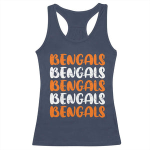 Vintage Bengal Racerback Tank Top Retro Novelty 90s Style TS10 Navy Print Your Wear