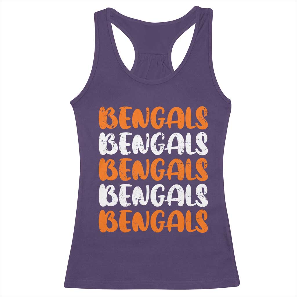 Vintage Bengal Racerback Tank Top Retro Novelty 90s Style TS10 Purple Print Your Wear