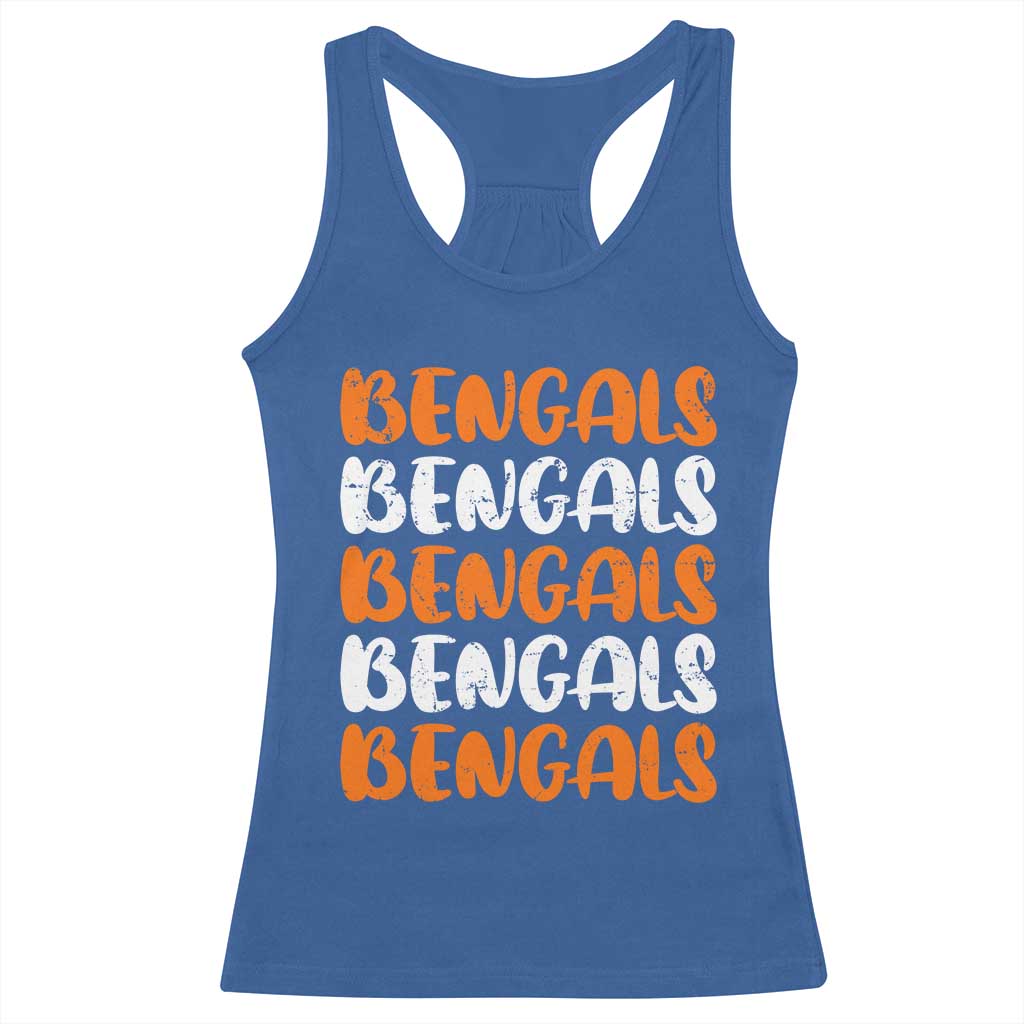 Vintage Bengal Racerback Tank Top Retro Novelty 90s Style TS10 Royal Blue Print Your Wear