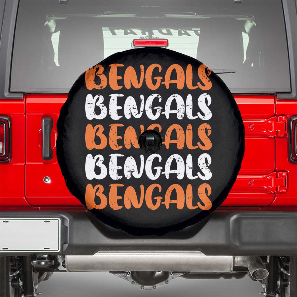 Vintage Bengal Spare Tire Cover Retro Novelty 90s Style TS10 Black Print Your Wear