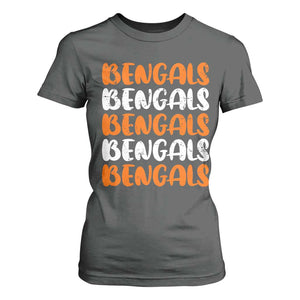 Vintage Bengal T Shirt For Women Retro Novelty 90s Style TS10 Dark Heather Print Your Wear