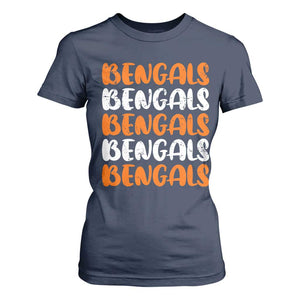 Vintage Bengal T Shirt For Women Retro Novelty 90s Style TS10 Navy Print Your Wear